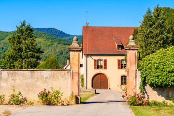 Beautiful traditional mansion in picturesque Kaysersberg village, Alsace wine region, France