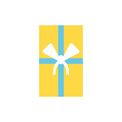 Gift with bowtie vector design