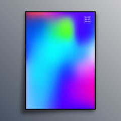 Poster template design with colorful gradient texture for wallpaper, flyer, placard, brochure cover, typography or other printing products. Vector illustration