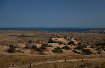 Gobustan is an Archaeological reserve in Azerbaijan, South of Baku. Rock drawings