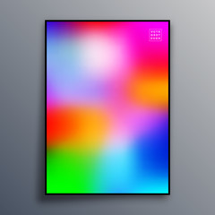 Poster template design with colorful gradient texture for wallpaper, flyer, placard, brochure cover, typography or other printing products. Vector illustration