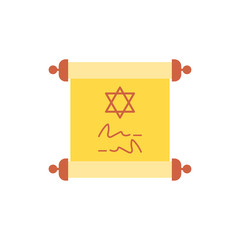 Isolated jewish torah vector design