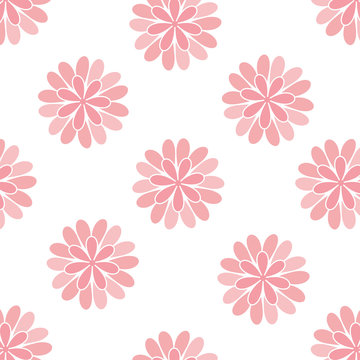 Pink Flower Seamless Pattern