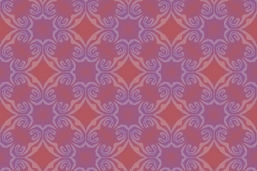 Tribal seamless violet and pale red pattern. Aztec or mayan ethnic seamless ornament. Wallpaper, cloth design, fabric, tissue, textile template.