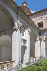 detail of San Lorenzo Certosa cloister , Padula, Italy