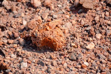 Landscape rock texture at Milos island at Paliochory beach