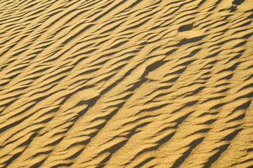 Dekorative feine Strukturen im Sand die vom Wind entstanden sind