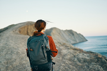 hiker on top of mountain