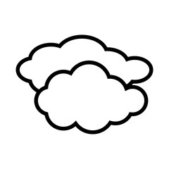 Cloud icon vector in outline style design