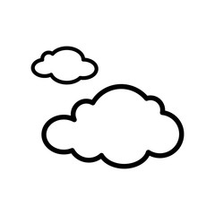 Cloud icon vector in outline style design