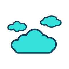 Fototapeta premium Cloud icon vector in trendy style design