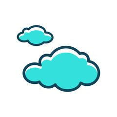 Cloud icon vector in trendy style design