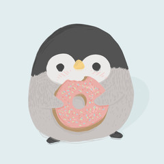 Penquin with donut