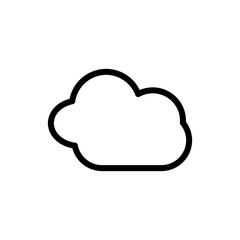 Cloud icon vector in outline style design