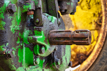 Power Takeoff connections on an old farming tractor