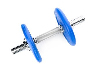 Color dumbbell on white background