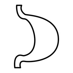Stomach icon vector in simple design