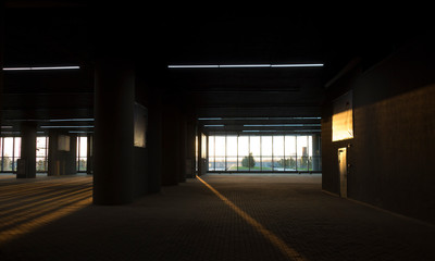 Kazakhstan. New railway station in the city of Nursultan. Outside and inside view