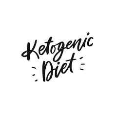 Ketogenic diet hand drawn lettering words for overlay, print. Typographic sign diets for packaging, menu. 
