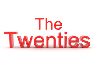 Red text saying the twenties