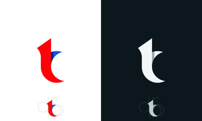 Fototapeta Modern minimalist Letter T logo. This logo icon incorporate with geometric shape in the creative way. obraz