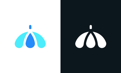 Modern abstract umbrella logo. This logo icon incorporate with water water icon shape that shows company liquidity. It will be used for insurance or finance company or brand.