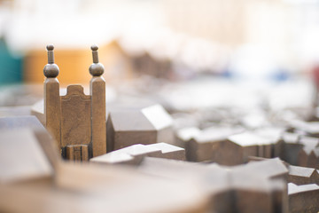 Bronze replica of the town of Olomouc in the Czech Republic