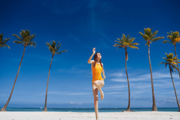 woman on the beach