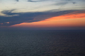 sunset over sea