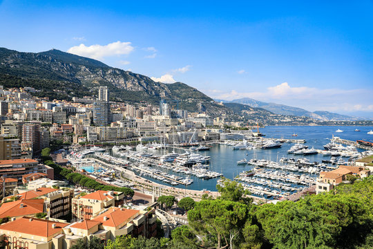aerial view of monaco