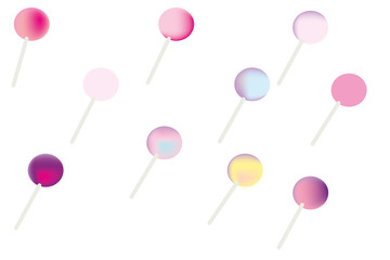 Multi-colored candy stick.