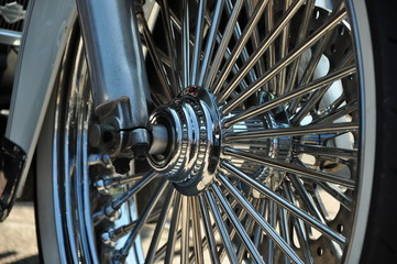Speichen, Motorrad, Chrome