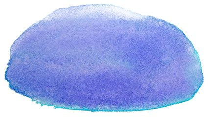Watercolor paint stain. texture of paper and paint. On a white background isolated element for design.