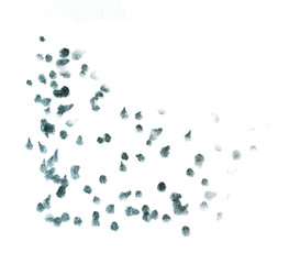 marker spots on white background. small points