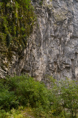 Abkhazia. Jeep trip to the mountains. The Gega waterfall, lake Riza