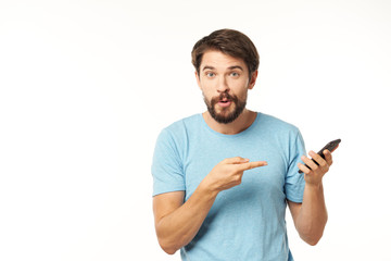 young man with mobile phone