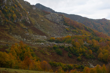 Abkhazia. Jeep trip to the mountains. The Gega waterfall, lake Riza