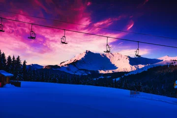 Beautiful Mountian View in Morzine, French Alpine Resort, France during Winter © Fabrice
