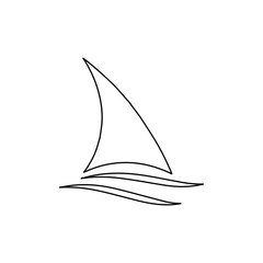 Sail boat icon