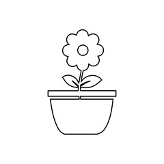 Flower pot icon