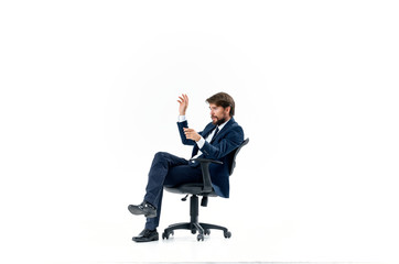 businessman sitting on office chair