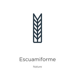 Escuamiforme icon. Thin linear escuamiforme outline icon isolated on white background from nature collection. Line vector sign, symbol for web and mobile