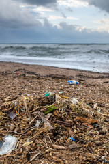 Fototapeta na wymiar pollution on beach