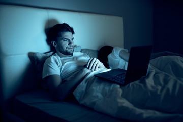 Fototapeta premium man sleeping on sofa