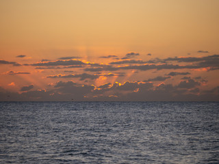 sunset over the sea