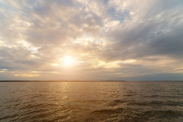 A beautiful sunset by the sea