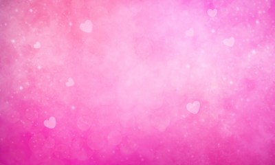 Illustration of a Valentines Day Card. Pastel clouds and sky with heart and bokeh . Cute bright candy background. Concept for montage yours product or presentation for girl .Princess style. Love theme