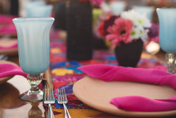 A centrepiece is a central object which serves a decorative purpose, often made from flowers, candles, or fruit, are a major part of the decoration for a wedding reception