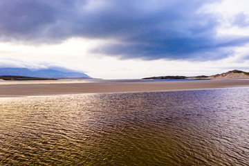The landscape of the Sheskinmore Nature Reserve between Ardara and Portnoo in Donegal - Ireland