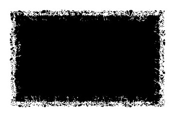 Grunge black spot on a white background. Abstract ink blot